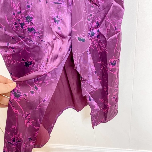 Cinq a Sept Lara print purple silk dress NWT 4 - Picture 14 of 15